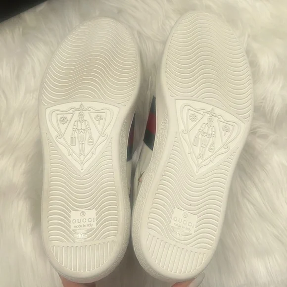 🆕 💯%Auth Gucci Sneakers Ace Embroidered Gucci 10 / US 11 - Picture 4 of 13